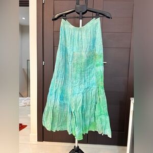 Elegant Green Maxi Skirt